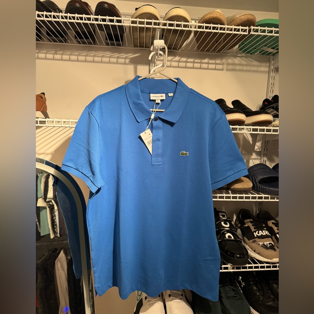 LACOSTE MEN'S ORIGINAL SLIM FIT PETIT PIQUÉ COTTON POLO | SIZE XL